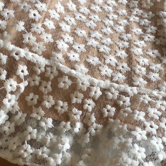 Ivory Cream Wildflower Flutter Overlay Dress - Picture 11 of 12